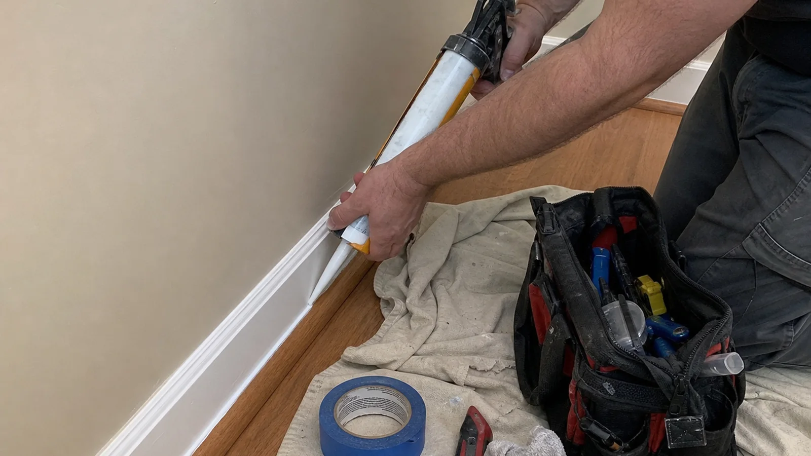 Punch list multiple repairs one visit Grand Island Nebraska Hall County residential handyman Steve drywall door caulk